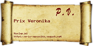 Prix Veronika névjegykártya
